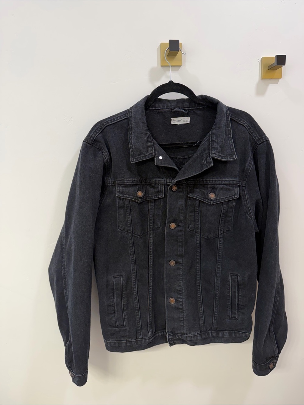 Oversized Black Denim Jacket